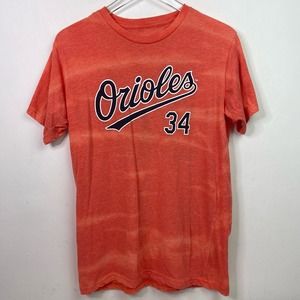 Kevin Gausman 34 Baltimore Orioles Baseball Player Orange Black T-shirt — Medium